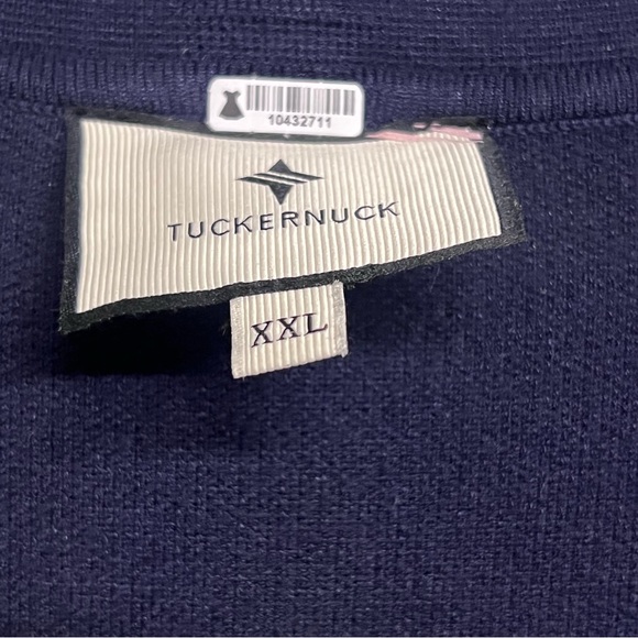 Tuckernuck Navy and White Striped Knit Liv Longline Cardigan Preppy Nautical XXL - Picture 8 of 10